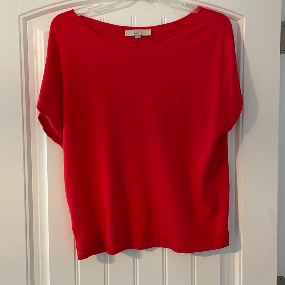 Loft Dolman Sweater, Red, L